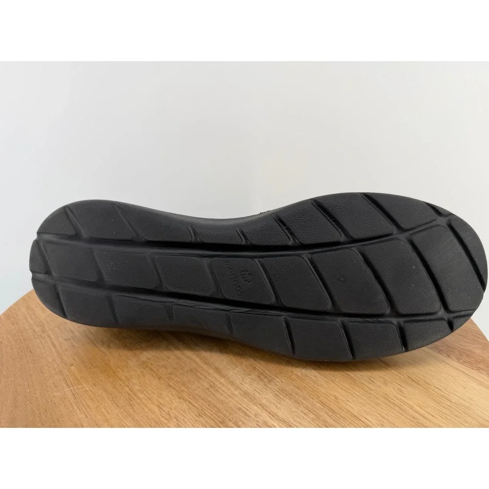 Merinos Women Black Wool Slip On Sneakers Comfort Walking‎ Shoes Size 9 EU 39.5